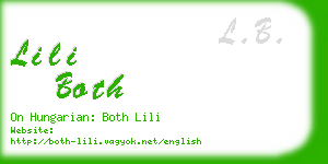 lili both business card